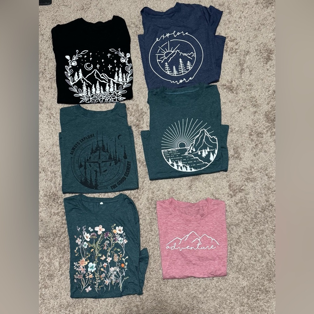 EUC Nature t-shirts size M (each)